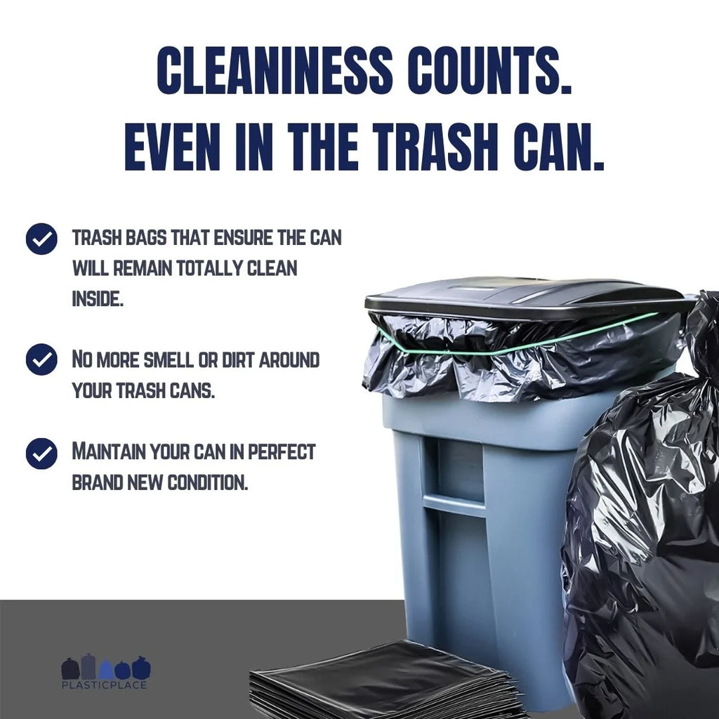 Black 95 Gallon Trash Bag, 50 Count A45799