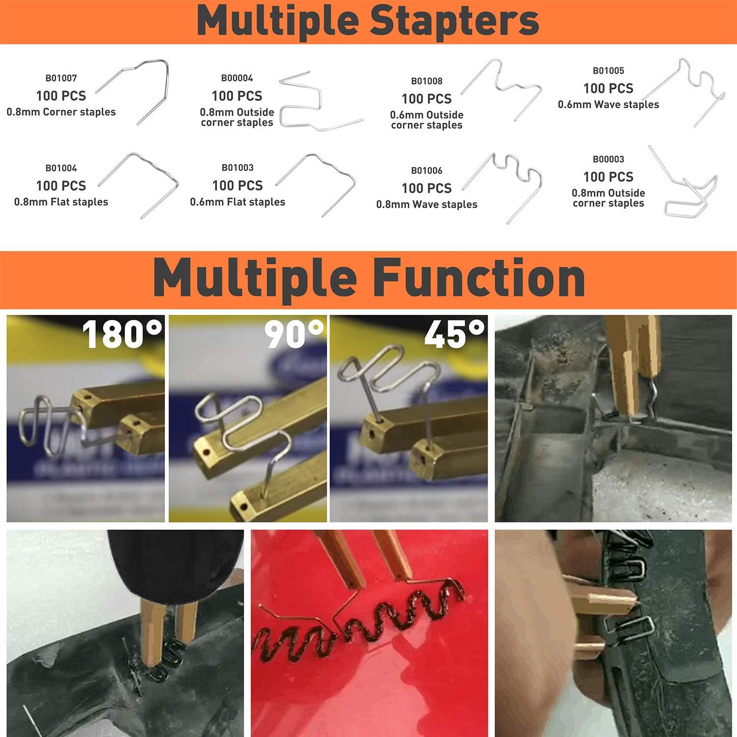 Plastic Welder Kit with 800pcs Hot Staples, 110V Hot Stapler O5063