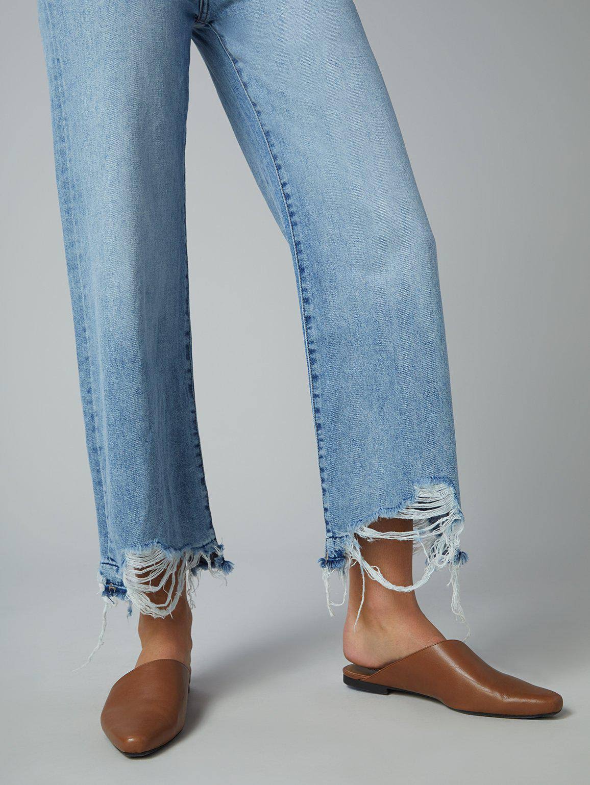 Slate Blue Wide Leg High Rise Jeans G53104