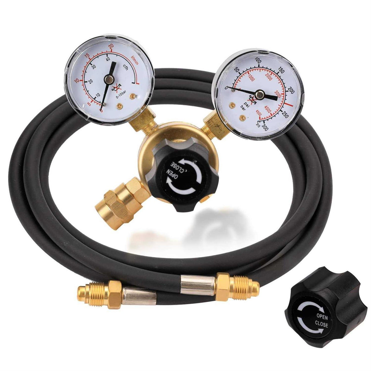 Argon CO2 Regulator Gauge Welding Gas Regulator with 6.6Ft Gas Hose B529