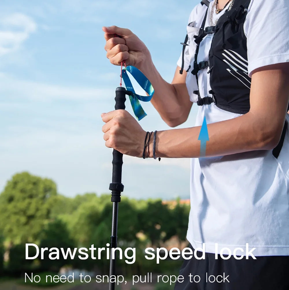 Ultralight Fiber Hiking Poles with Anti-Shock and Quick Lock System U71209