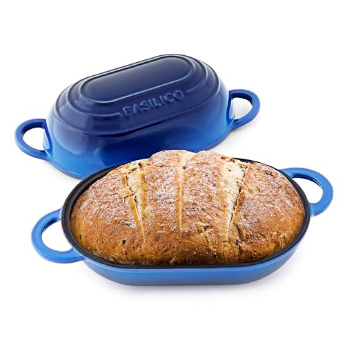 Blue 2 Qt Enameled Cast Iron Bread Oven with Lid X724633