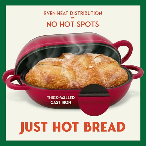Blue 2 Qt Enameled Cast Iron Bread Oven with Lid X724633