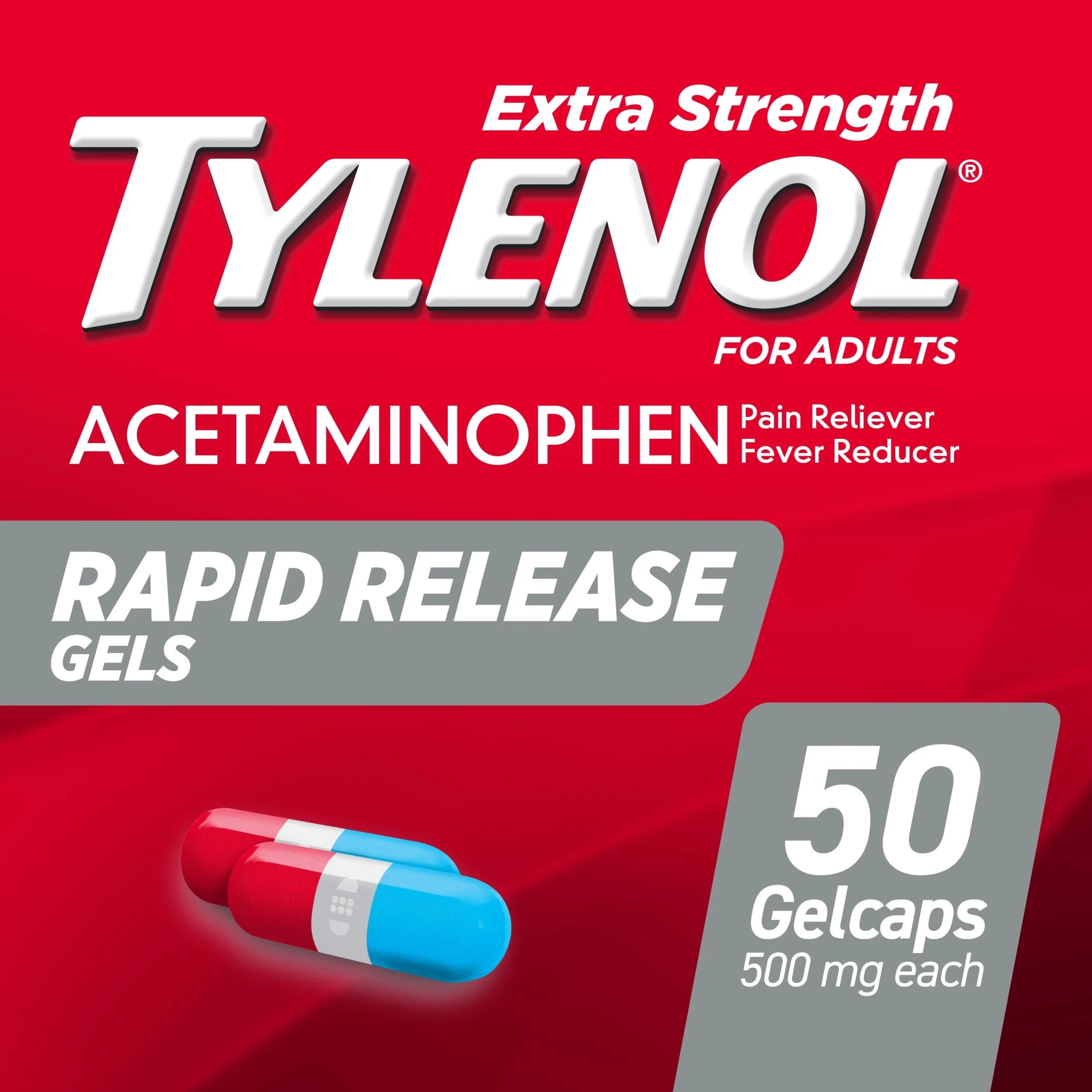 Extra Strength Acetaminophen Rapid Release Gels, 100 ct A31595