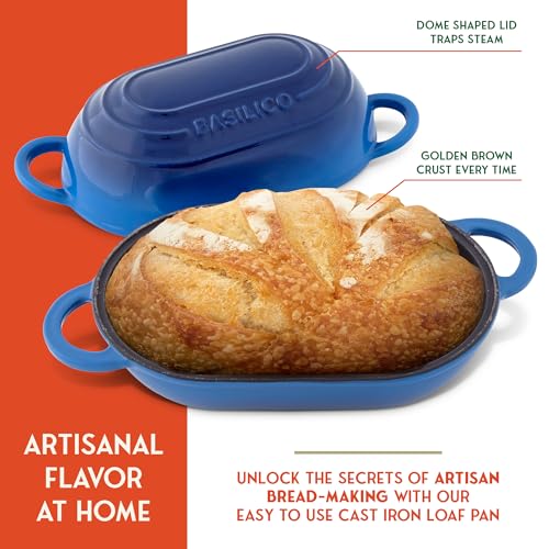 Blue 2 Qt Enameled Cast Iron Bread Oven with Lid X724633