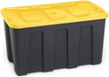 Black and Yellow 34 Gallon Plastic Storage Container Set of 2 F5697