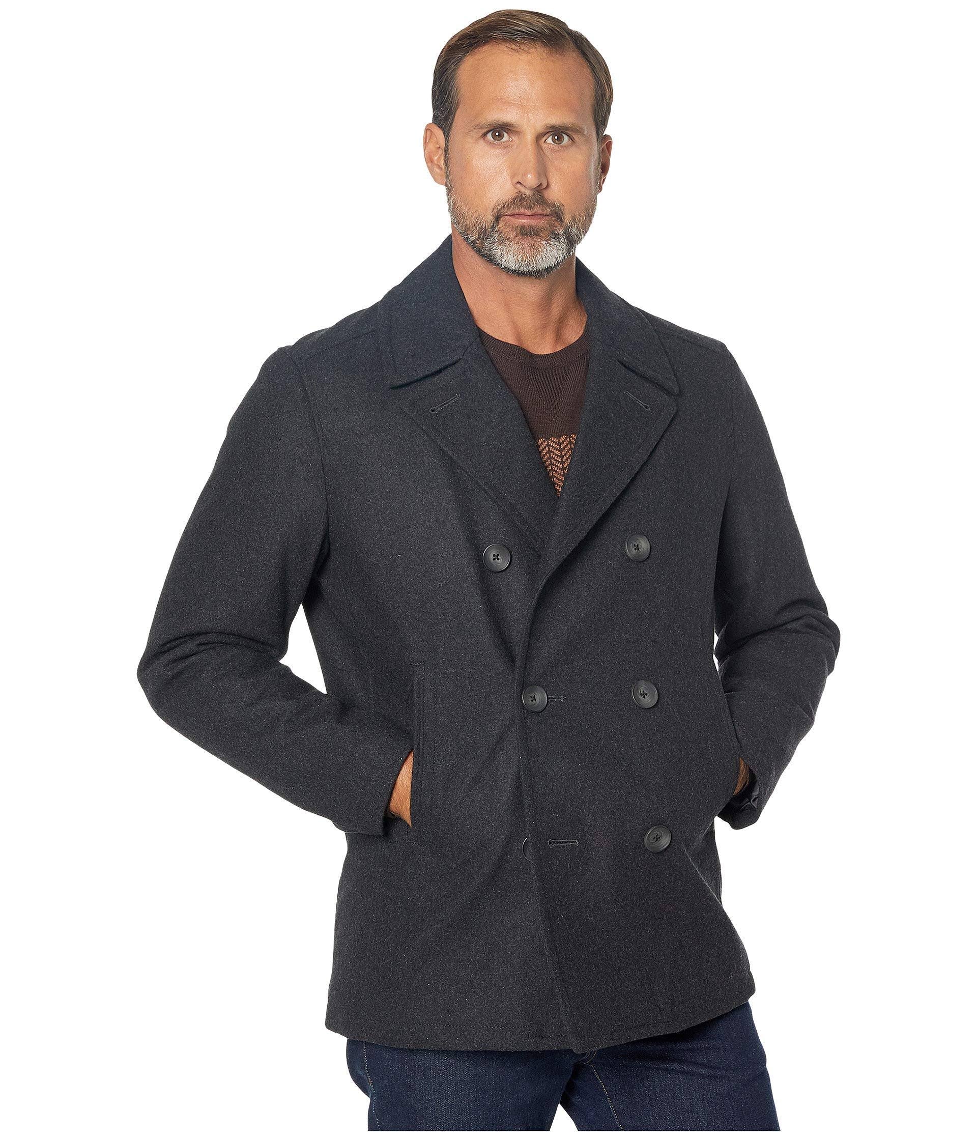 Wool Melton Peacoat U945777