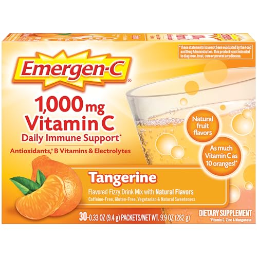 1000mg Vitamin C Powder with Antioxidants, B Vitamins and Electrolytes, Strawberry Kiwi Flavor - 30 Count S782