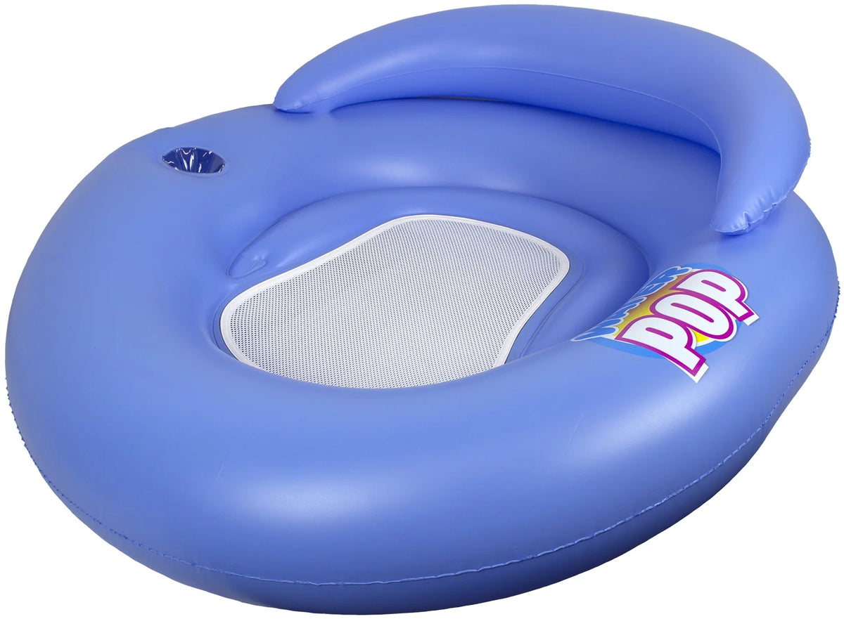 Blue Mesh Bottom Swimming Pool Float Lounge W27298