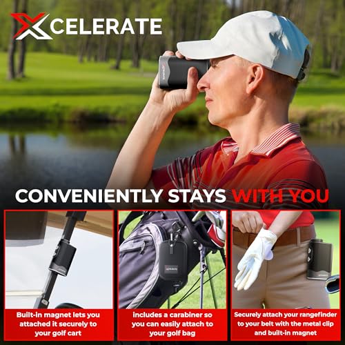 1000 Yards Rangefinder with Slope Mode, 6X Magnification, Magnetic Clip X62527