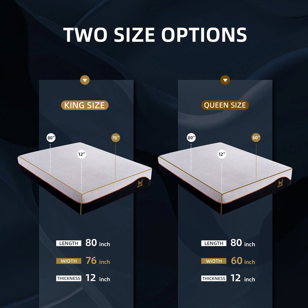 12 inch Hybrid Medium-Firm King Mattress with Gel Memory Foam X951628