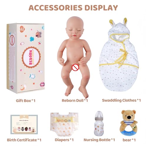 16 Inch Full Platinum Silicone Reborn Baby Doll T440245