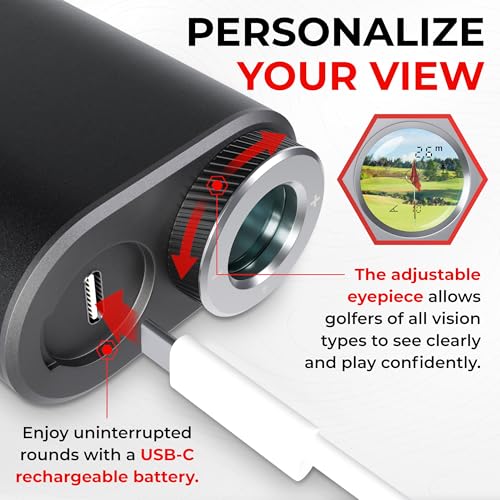 1000 Yards Rangefinder with Slope Mode, 6X Magnification, Magnetic Clip X62527