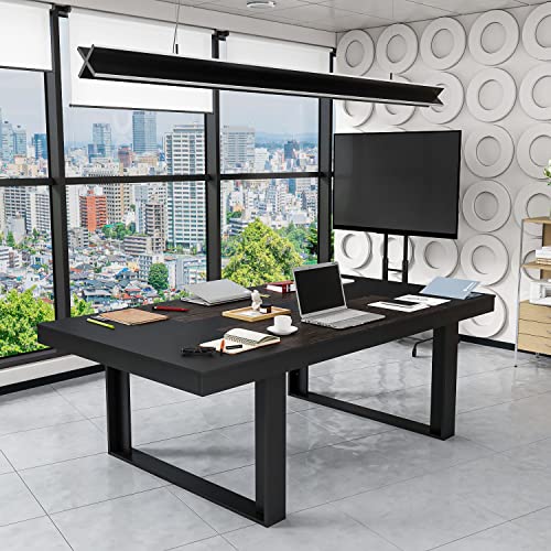 Black Metal Frame Rectangular Conference Table I1014