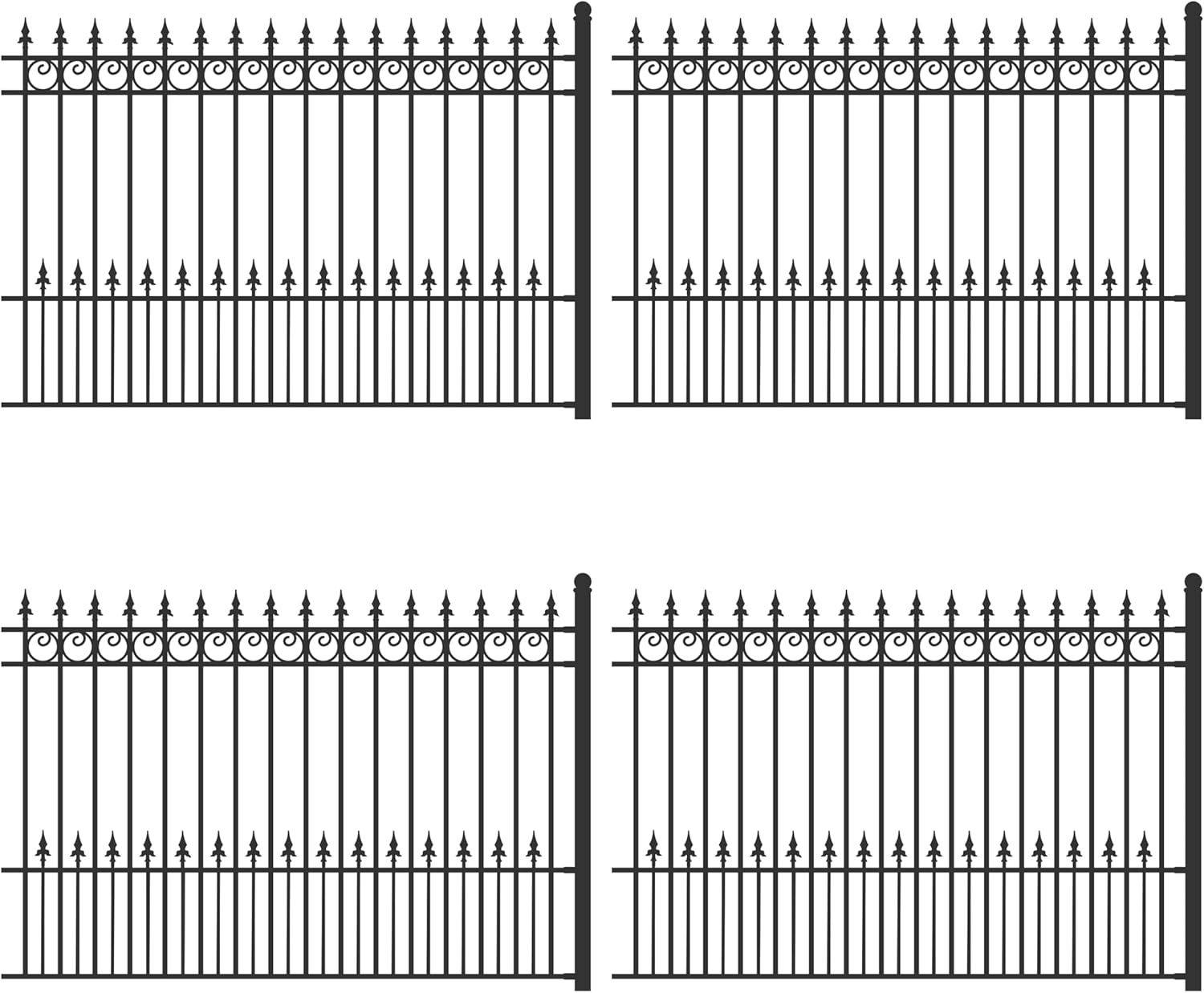 4-Panel Steel Fencing Kit 8x5 Each N29047
