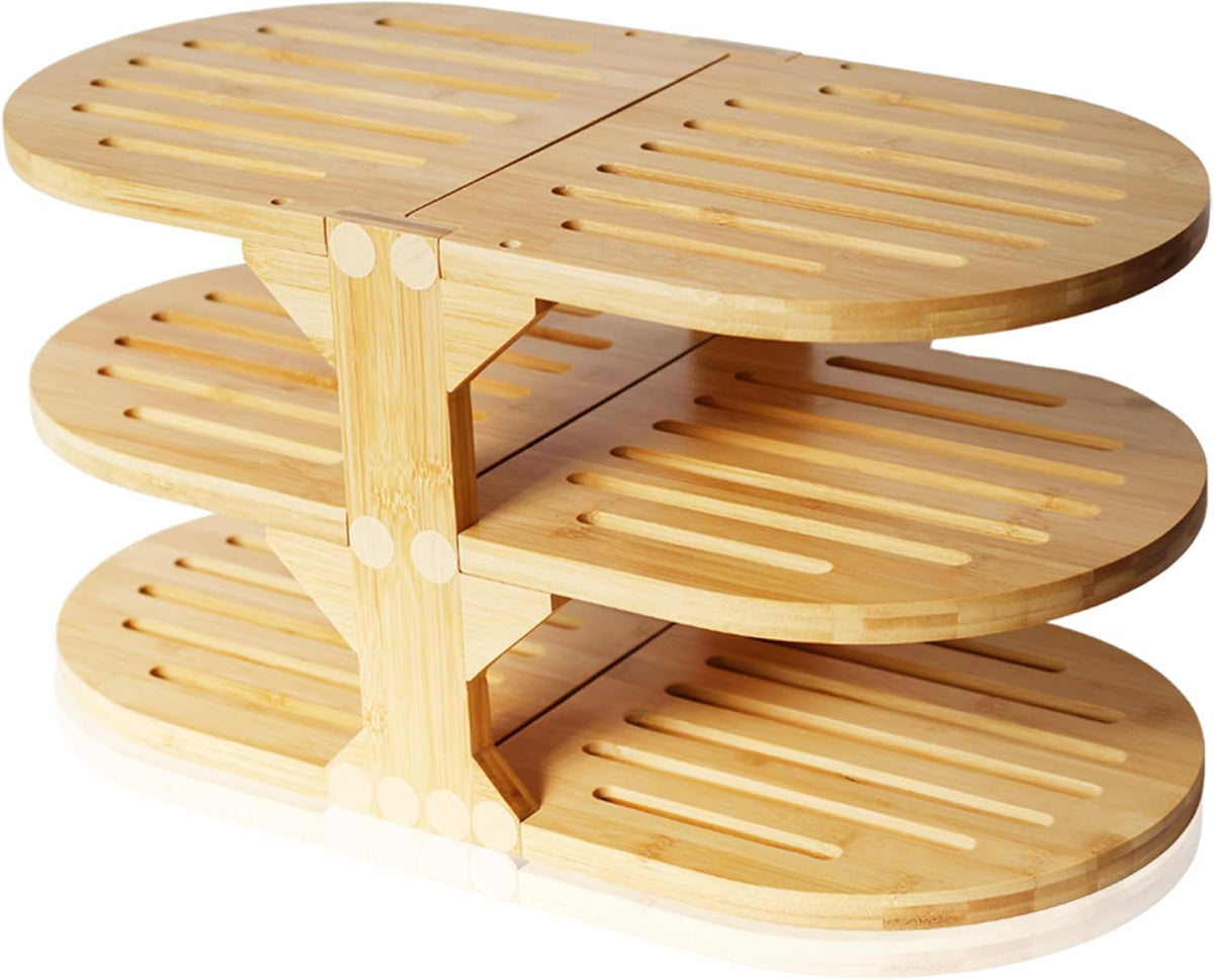 6-Tier Bamboo Plate Organizer L505