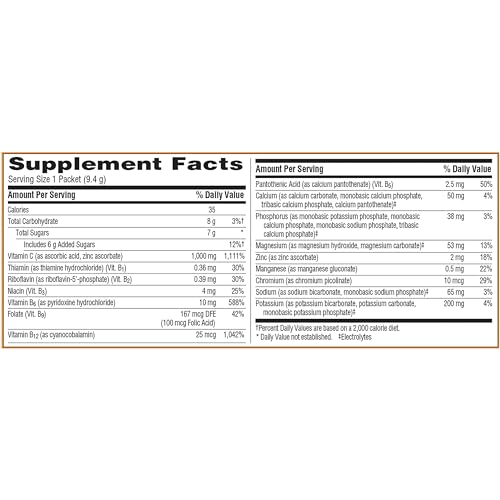 1000mg Vitamin C Powder with Antioxidants, B Vitamins and Electrolytes, Strawberry Kiwi Flavor - 30 Count S782