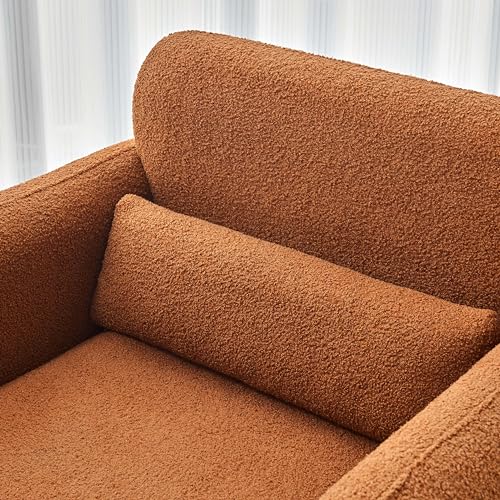 Cream Lambskin Sherpa Fabric Accent Chair Y56996