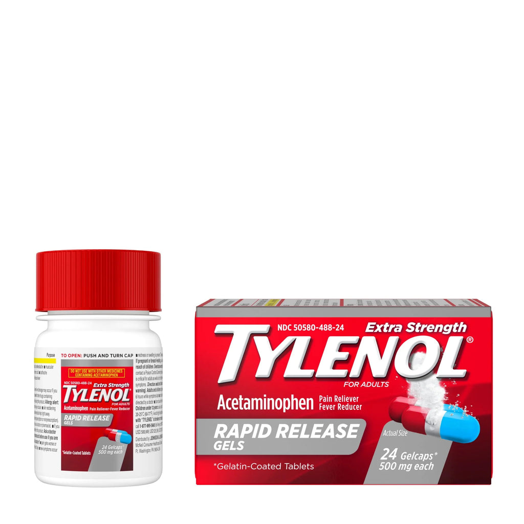 Extra Strength Acetaminophen Rapid Release Gels, 100 ct A31595