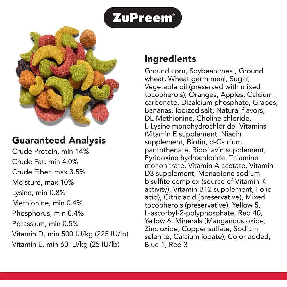 FruitBlend Flavor Food with Natural Flavors for Large Birds O620
