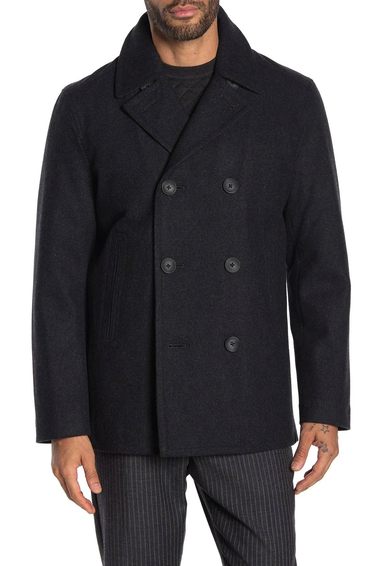 Wool Melton Peacoat U945777