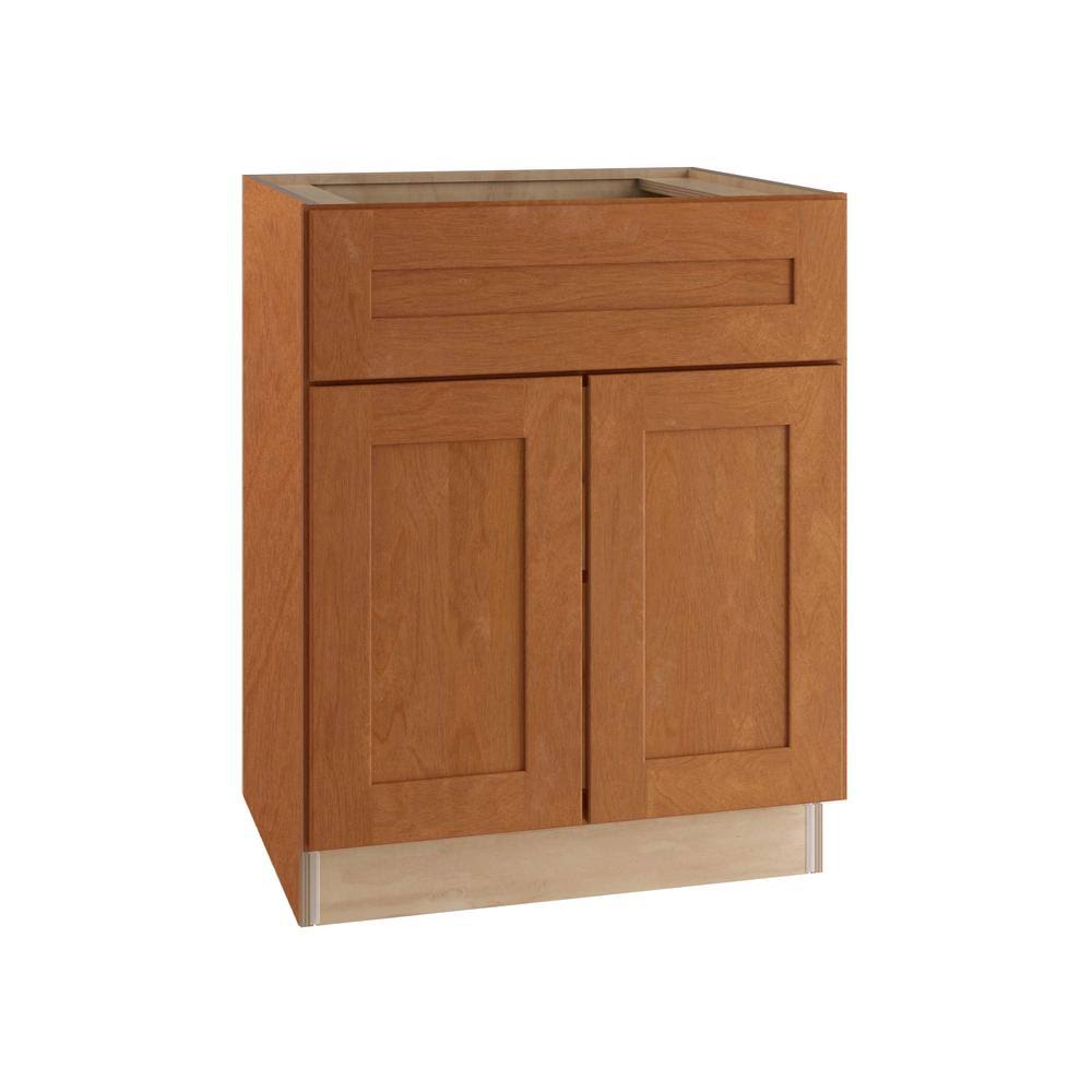 Stained Plywood Shaker Sink Base Kitchen Cabinet with Soft Close Doors M698