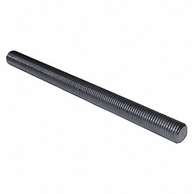 Threaded Rod, Steel, 3x22 L, Black, PK25 B7168