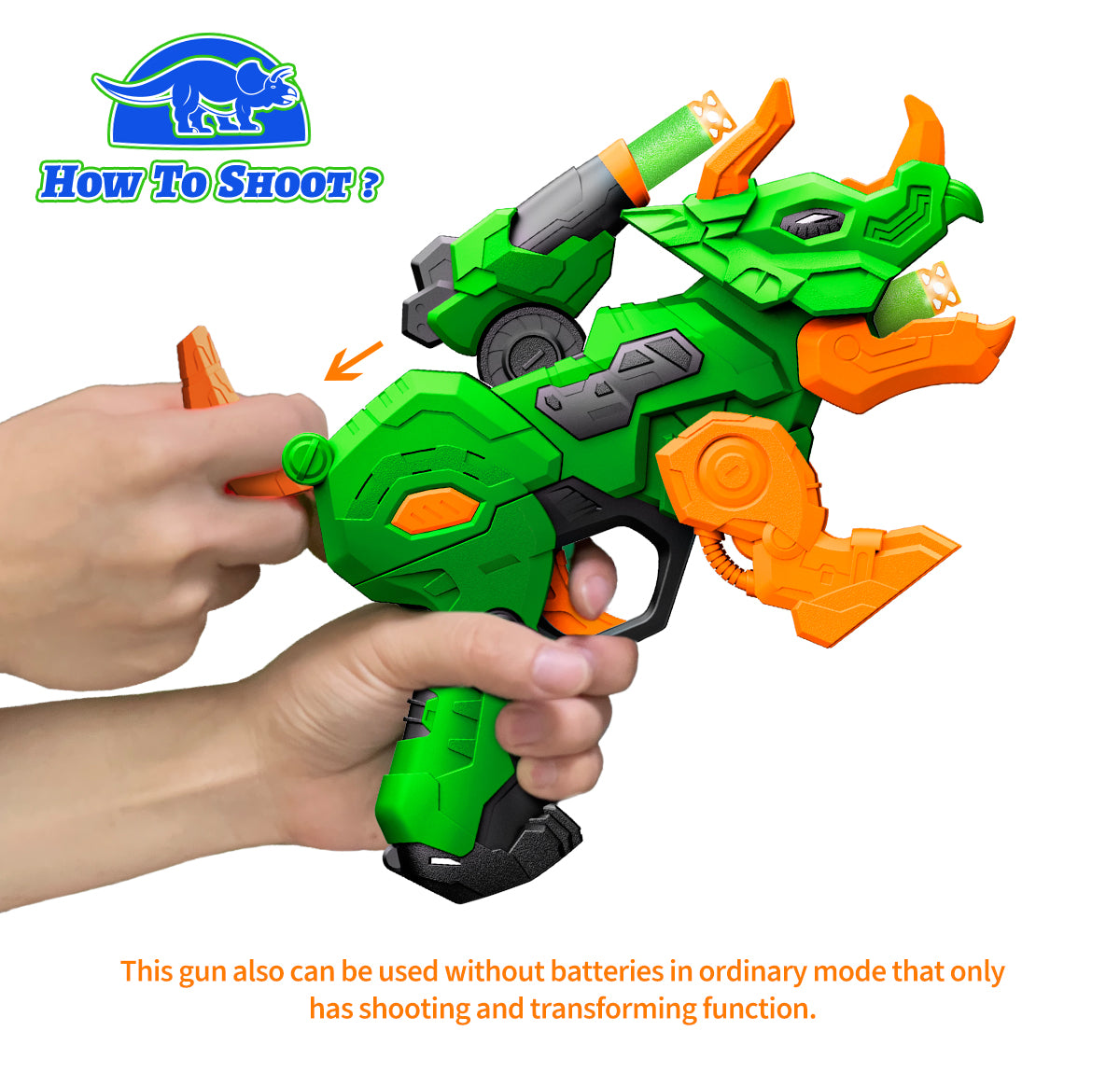 2 Pack Dinosaur Blasters Guns Toys R857