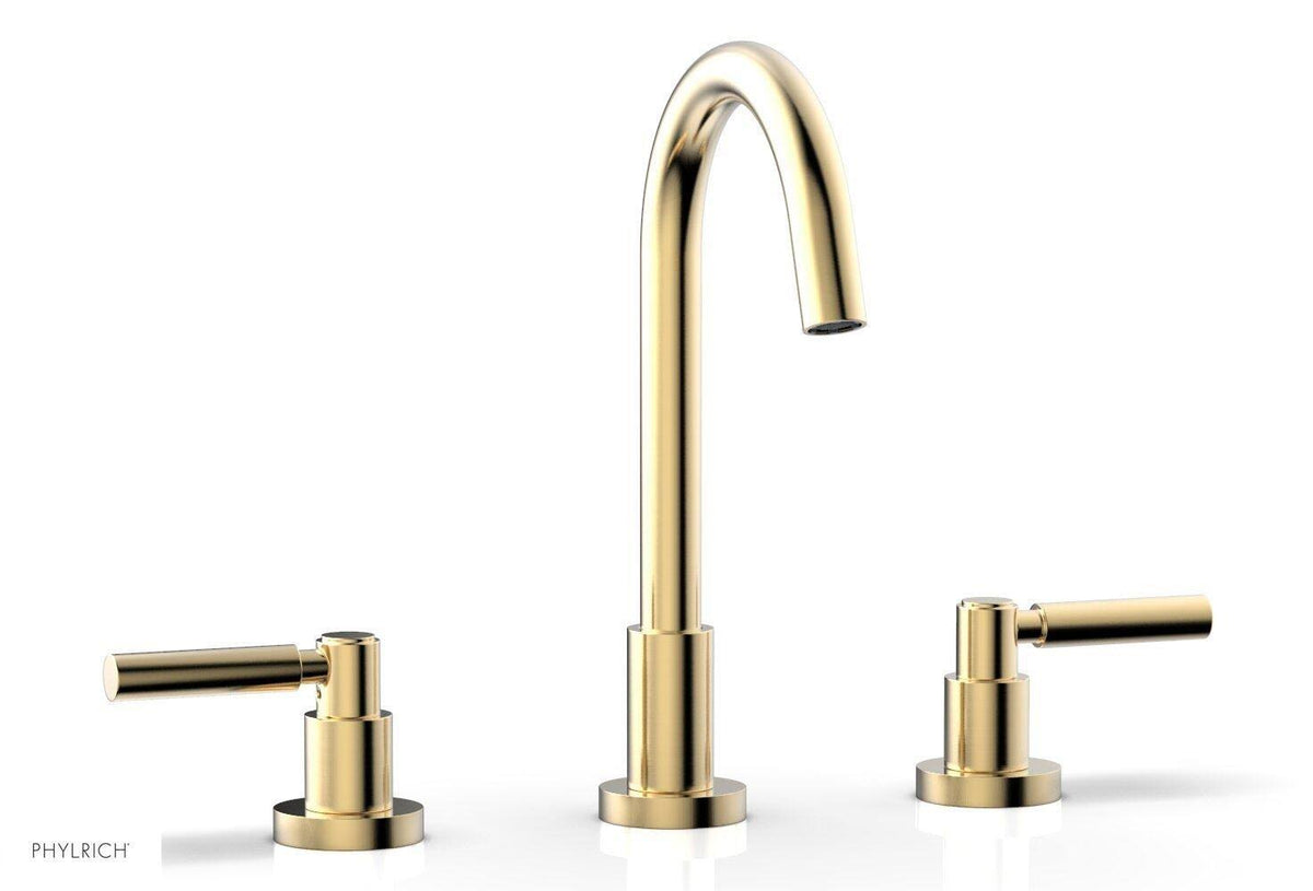 Satin Brass Widespread Faucet Lever Handles H548