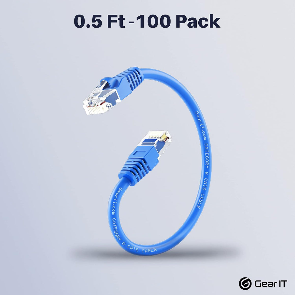 Cat 6 Snagless Ethernet Cable 0.5 Feet Blue O3939