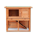 36 inch Waterproof 2 Tiers Wood Color Pet Rabbit Hutch A622228