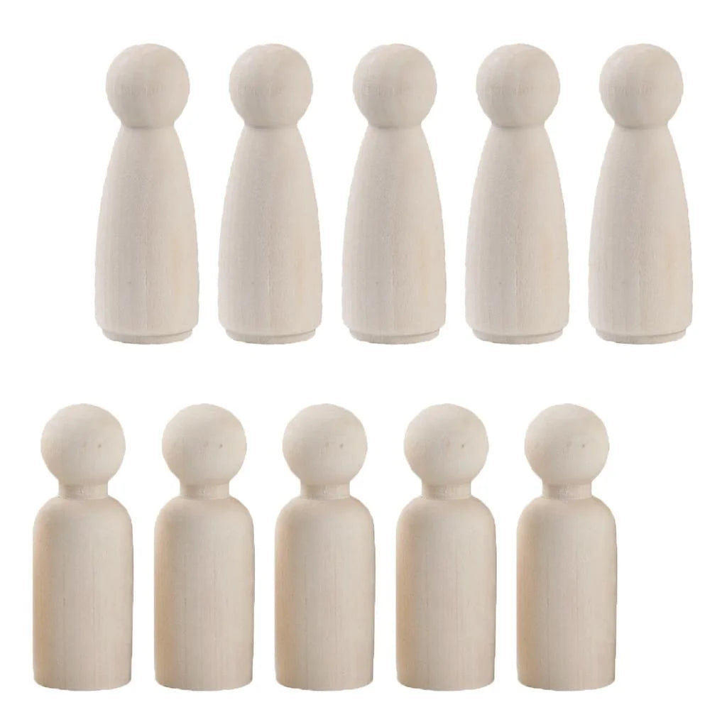 10pcs Wooden Peg Doll Body O965469