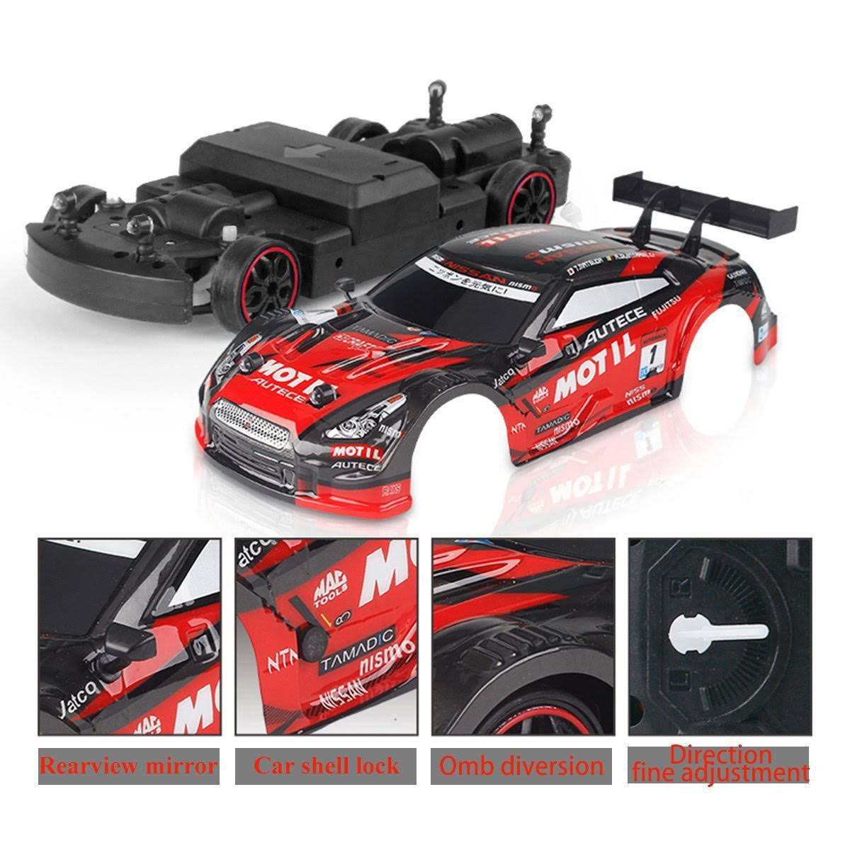 1/16 4WD RC Drift Car with 6 Battery and Drift Tire A815778