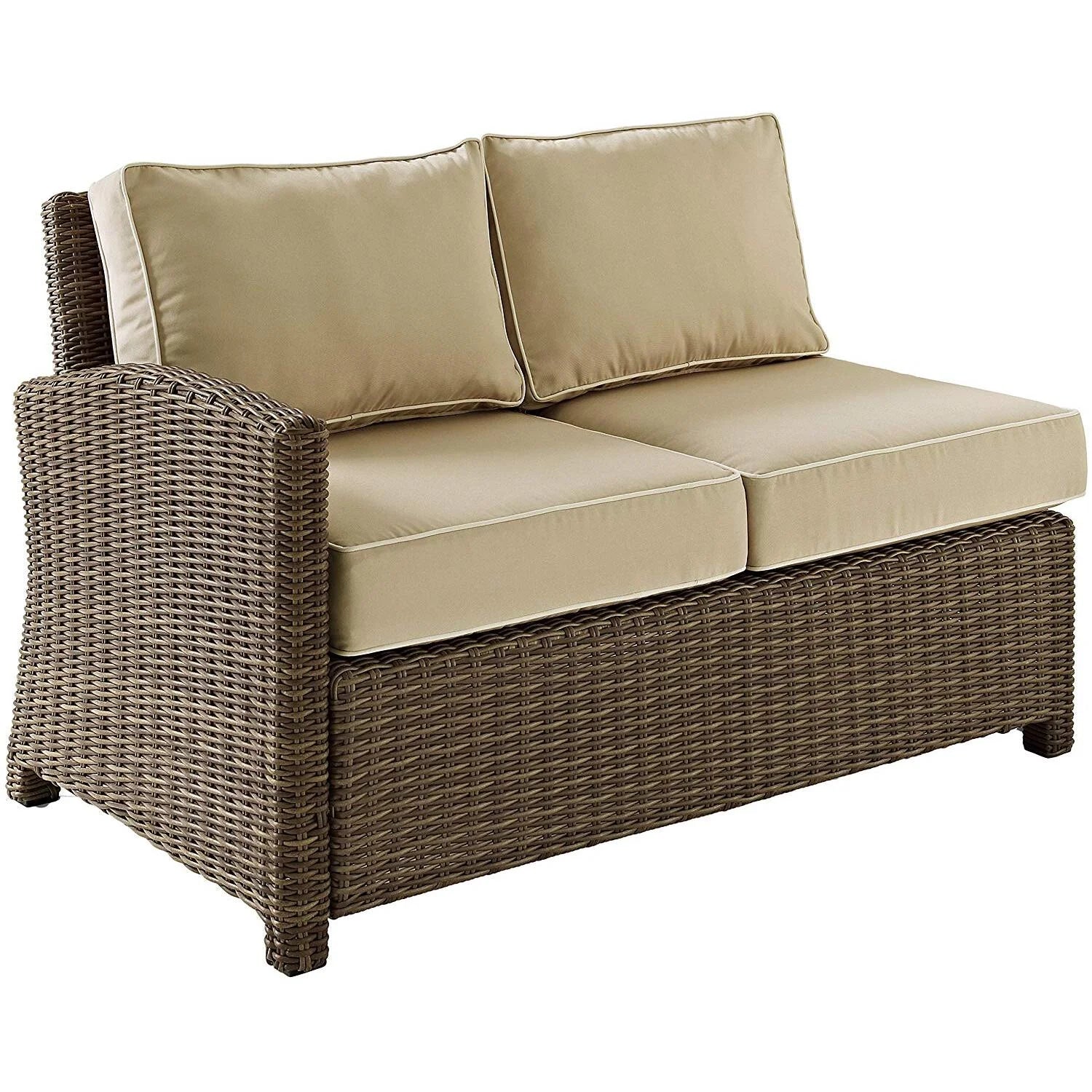 5Pc Outdoor Wicker Sectional Set with Glass Top Coffee Table S318334