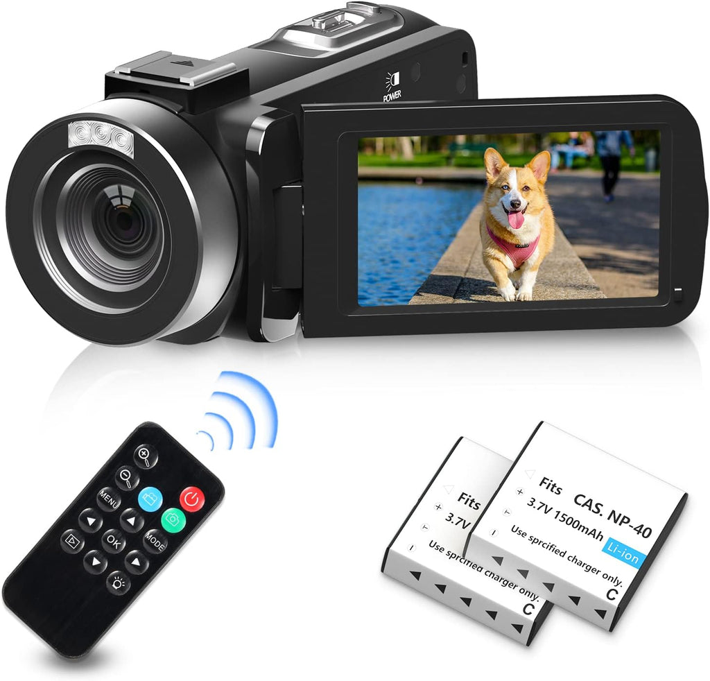1080P 30FPS Video Camera Camcorder with SD Card IR Night Vision Touch Screen W653136