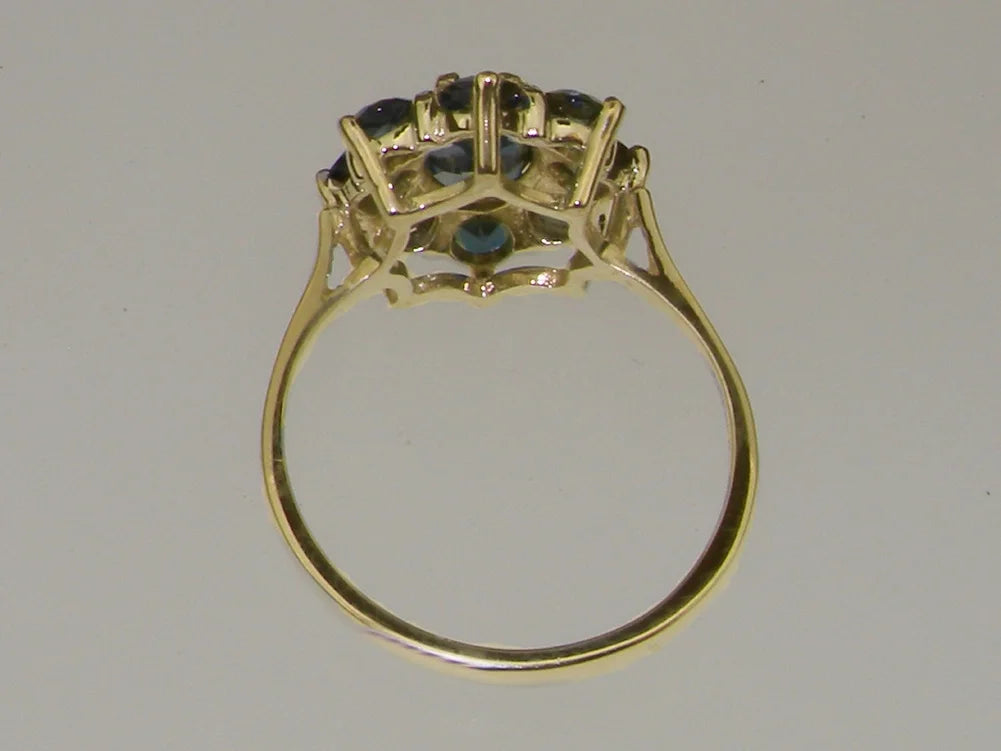 10k Yellow Gold London Blue Topaz Womens Ring D6732