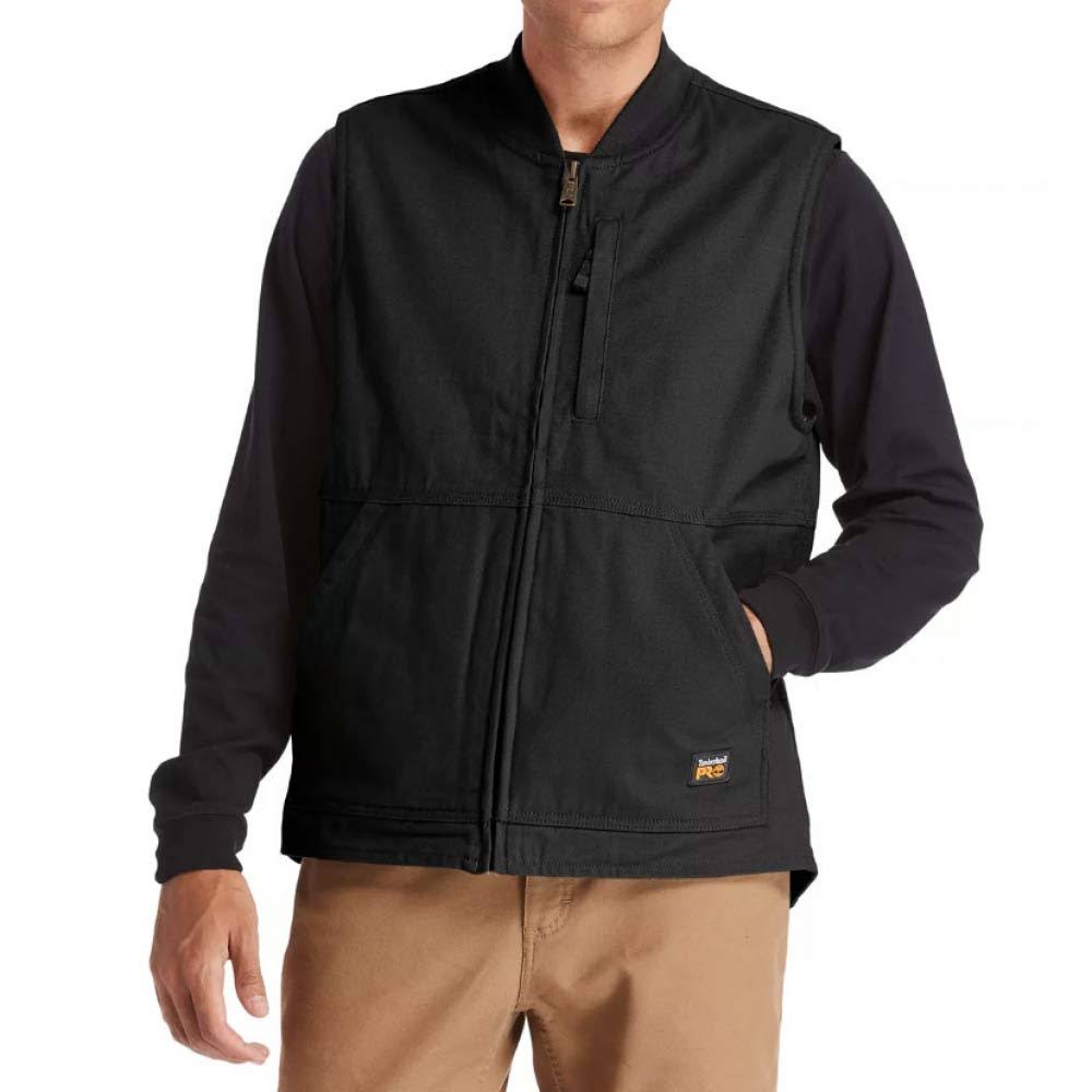 Jet Black Lined Canvas Vest V6734