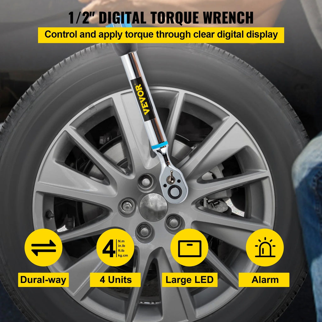 1/2" Drive Digital Torque Wrench with LED Display and Case I82404
