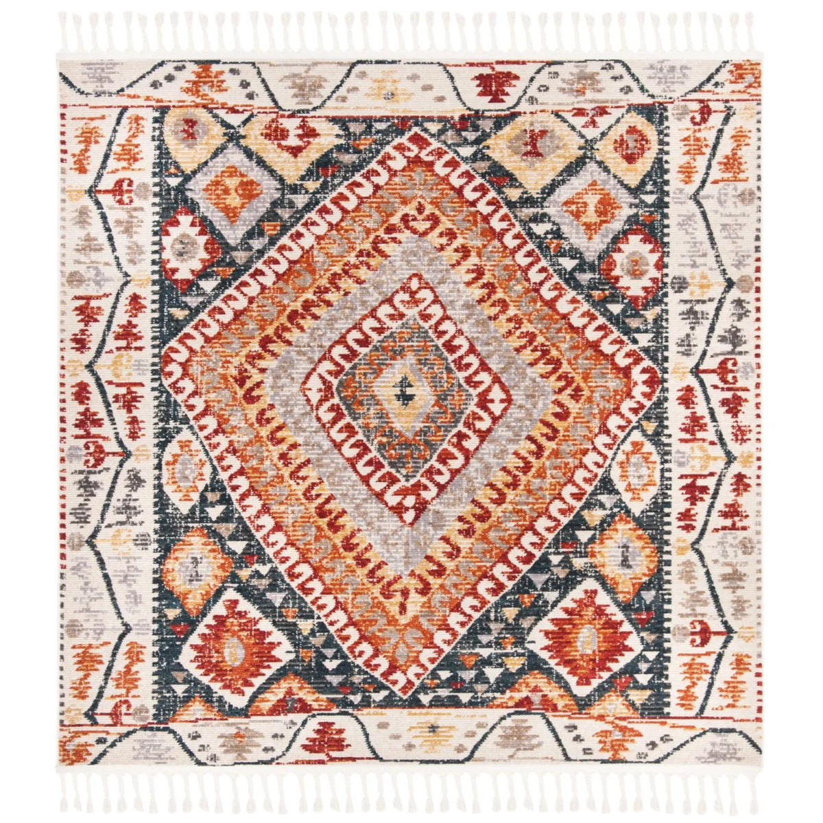 Ivory / Navy Rug J680