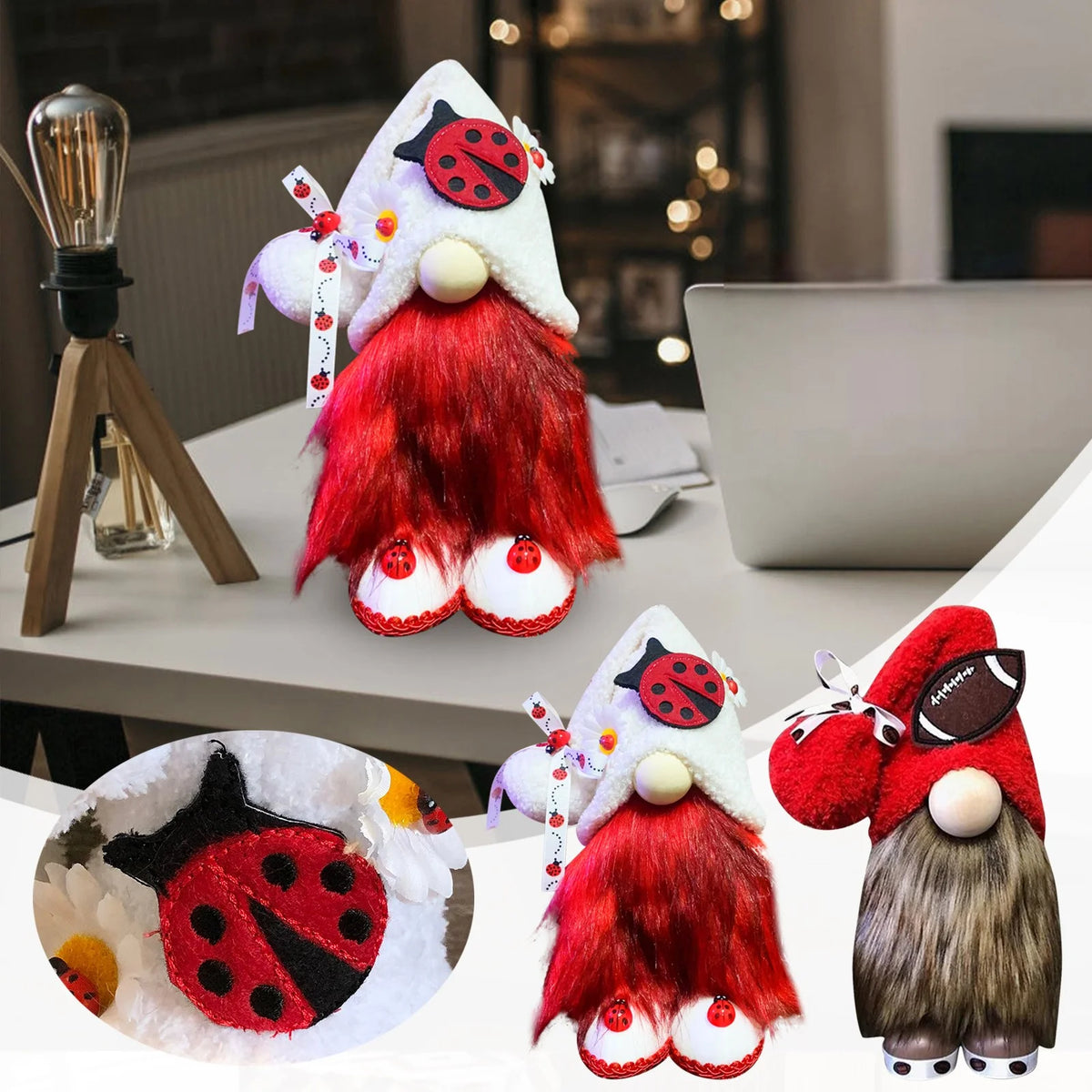Ladybugs Daisy Big Nose Forest Elder Doll Ornament S97181