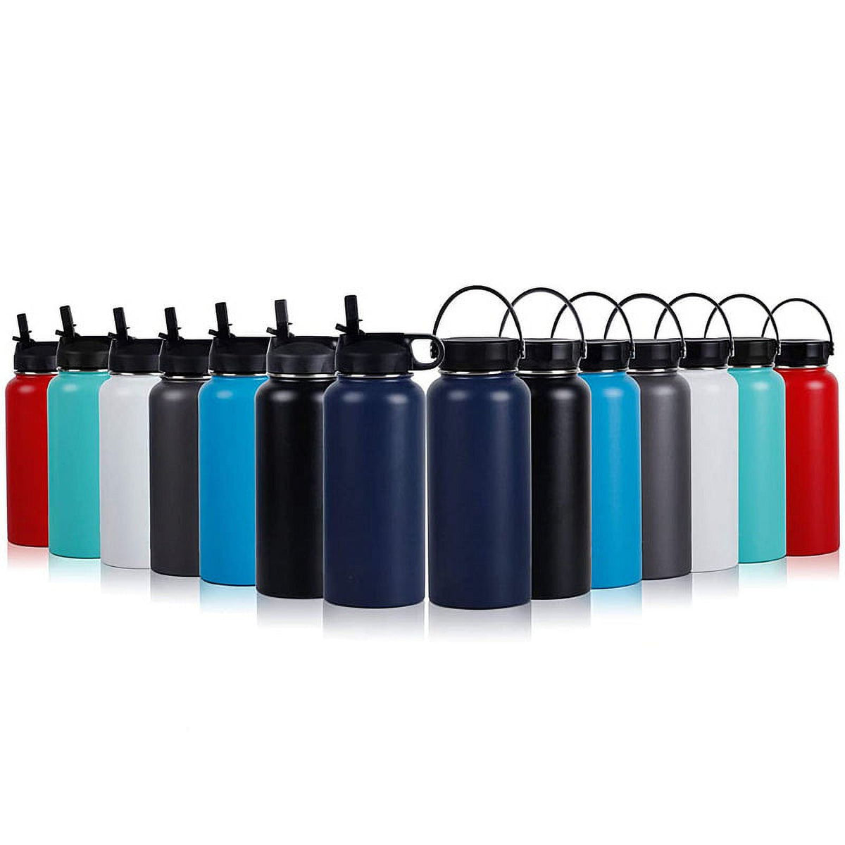 22 oz Insulated Stainless Steel Water Bottle with Straw R403262