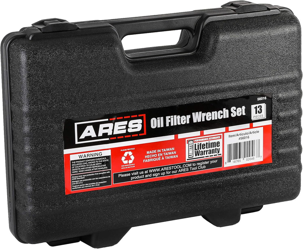 13-Piece Oil Filter Wrench Set with Storage Case N610644