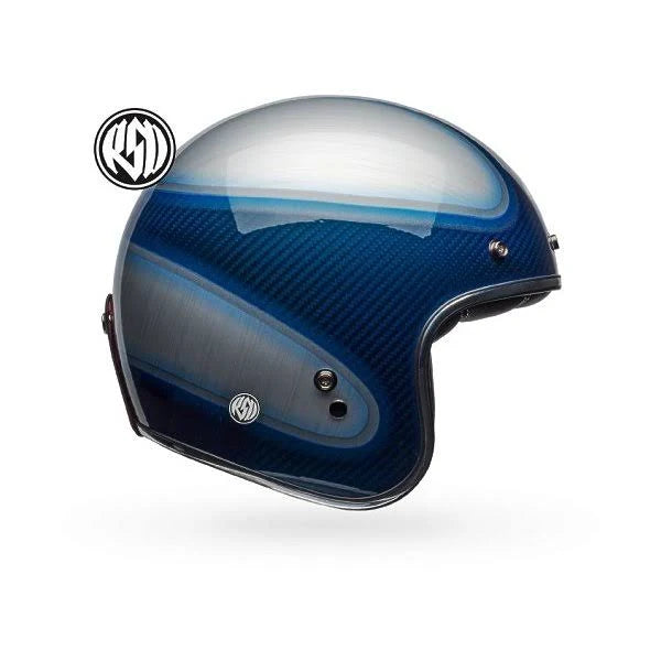 Bell Custom 500 Carbon Helmet Gloss Candy Blue Carbon Small U724