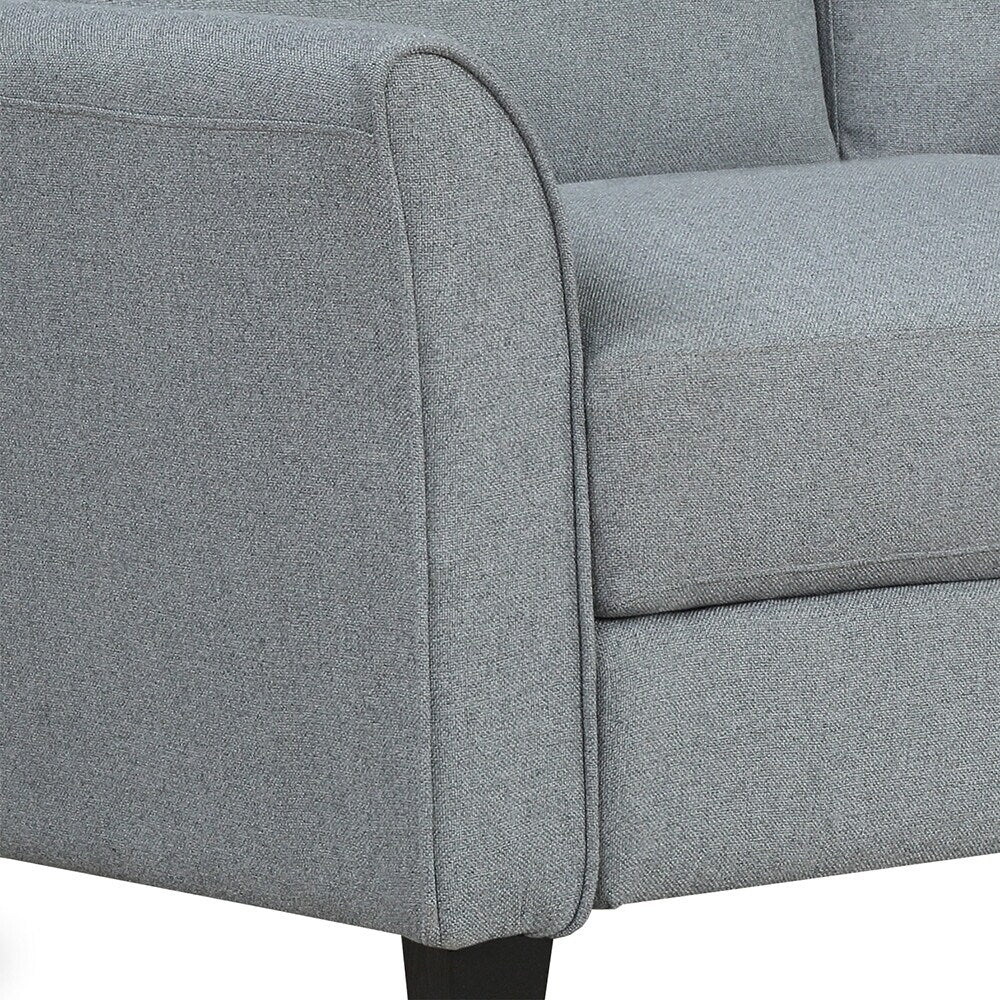 Grey Armrest Single Sofa Chair and Loveseat Sofa W456398