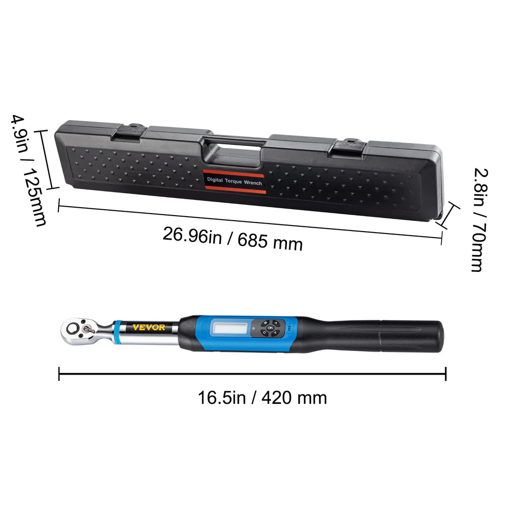 1/2" Drive Digital Torque Wrench with LED Display and Case I82404