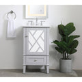 Grey Vanity Cabinet Set with Marble Top A5024